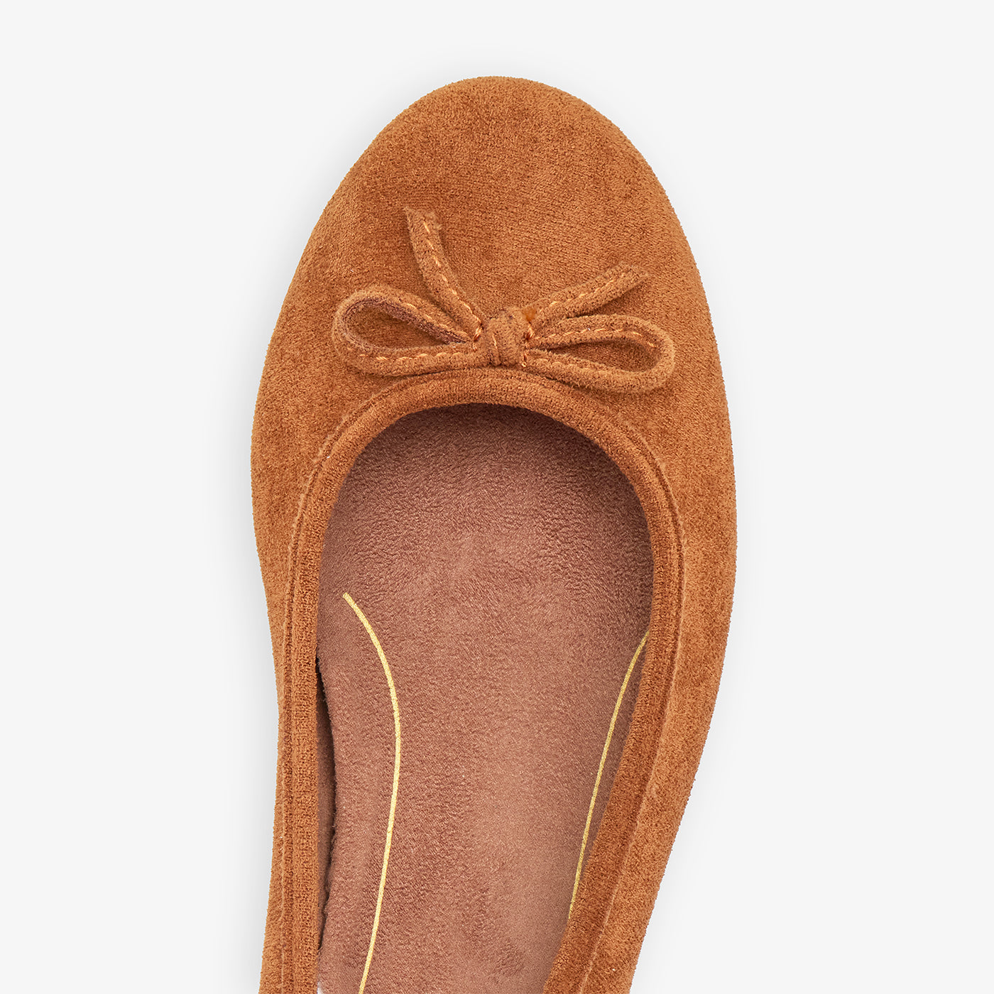 Women's Suede Ballet Flats with Bow