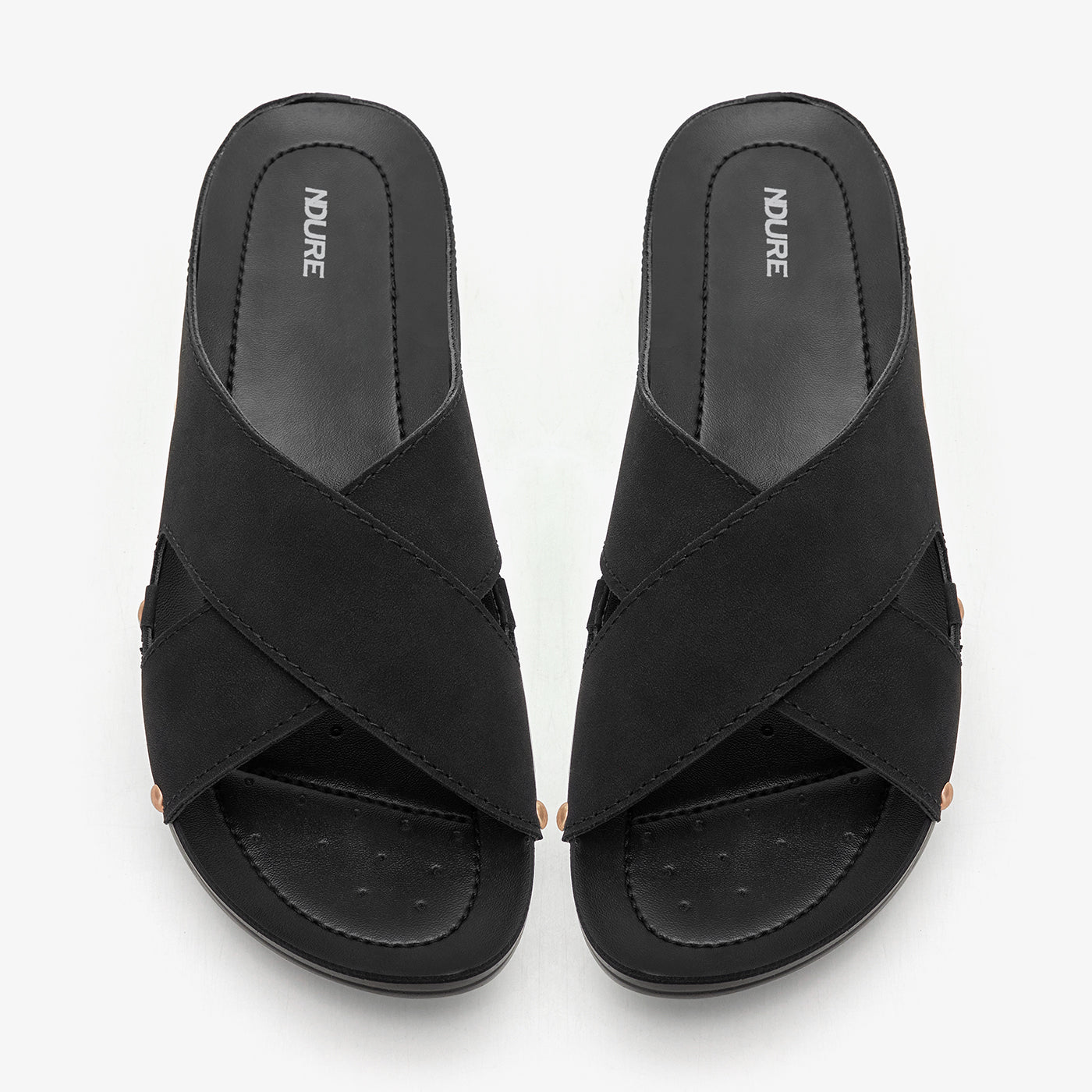 WOMEN’s CROSS-STRAP SLIDES