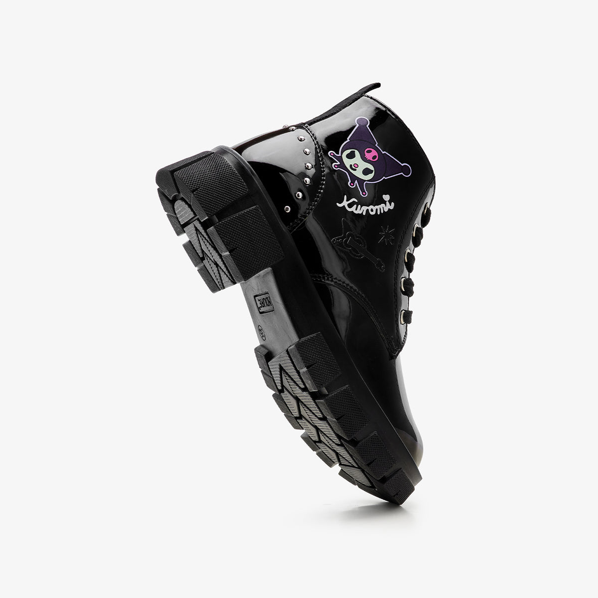 Girls’ Patent Lace-Up Boots