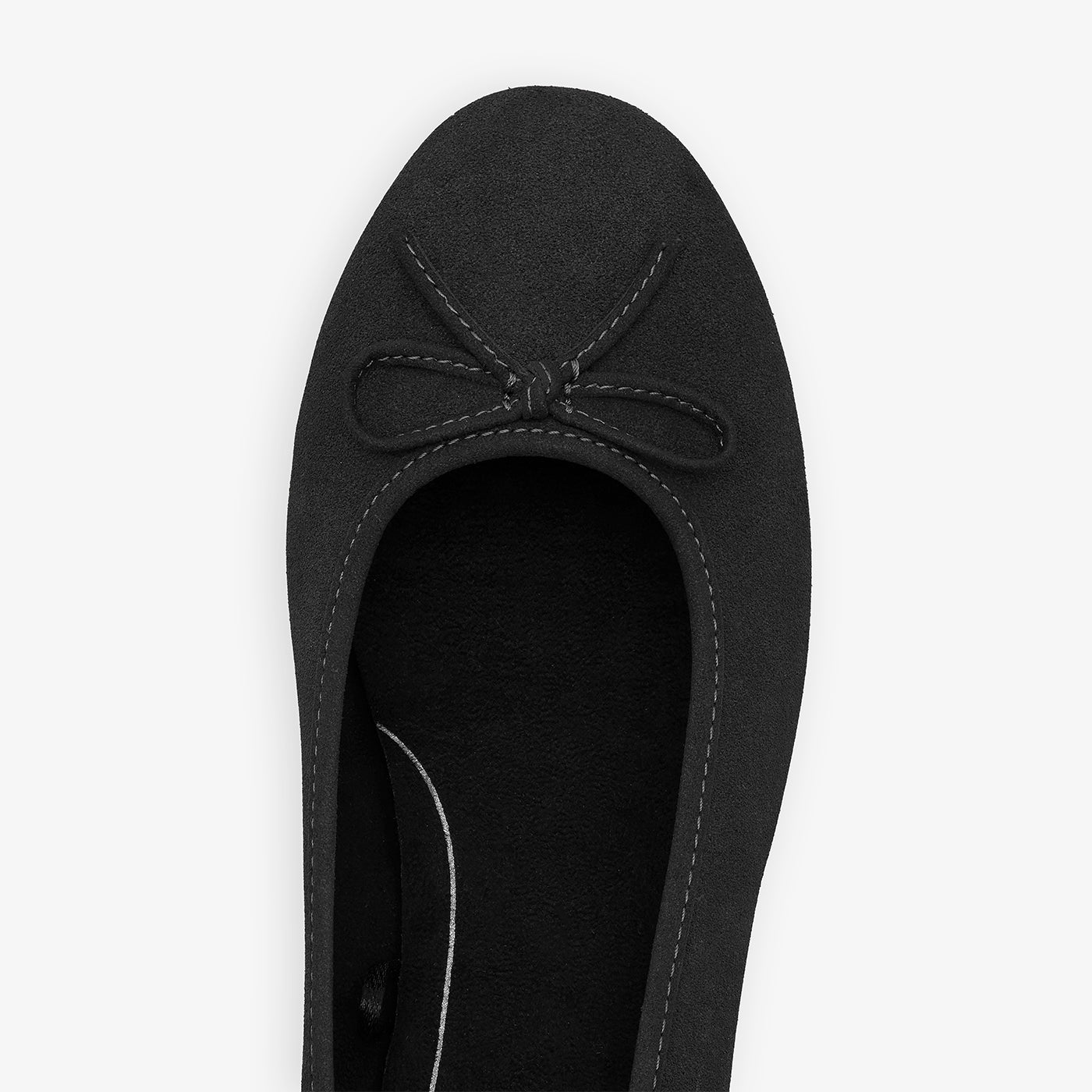 Women's Suede Ballet Flats with Bow