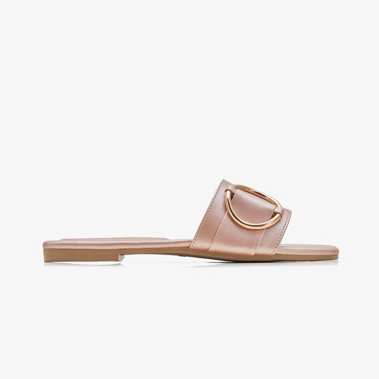 Women's Slide with Metal Ring Detail