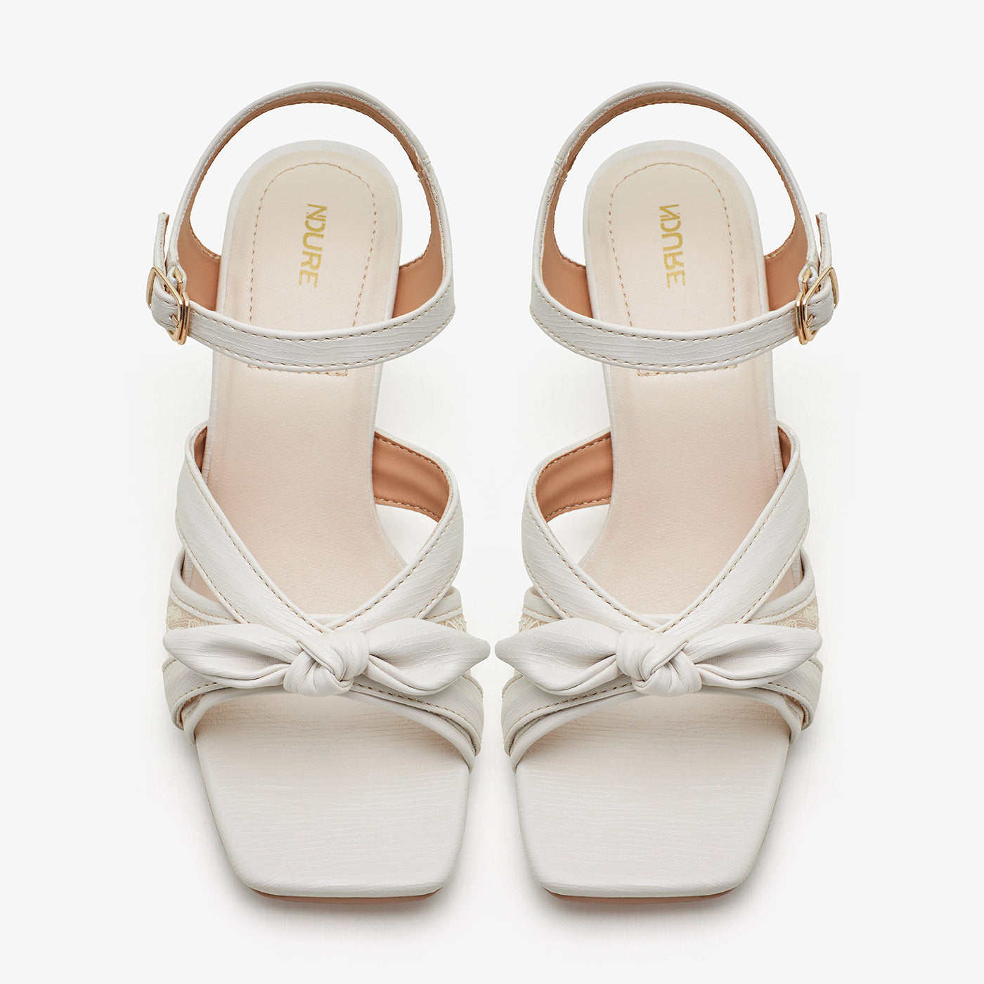 Women's Embroidered Mesh Heel Sandals