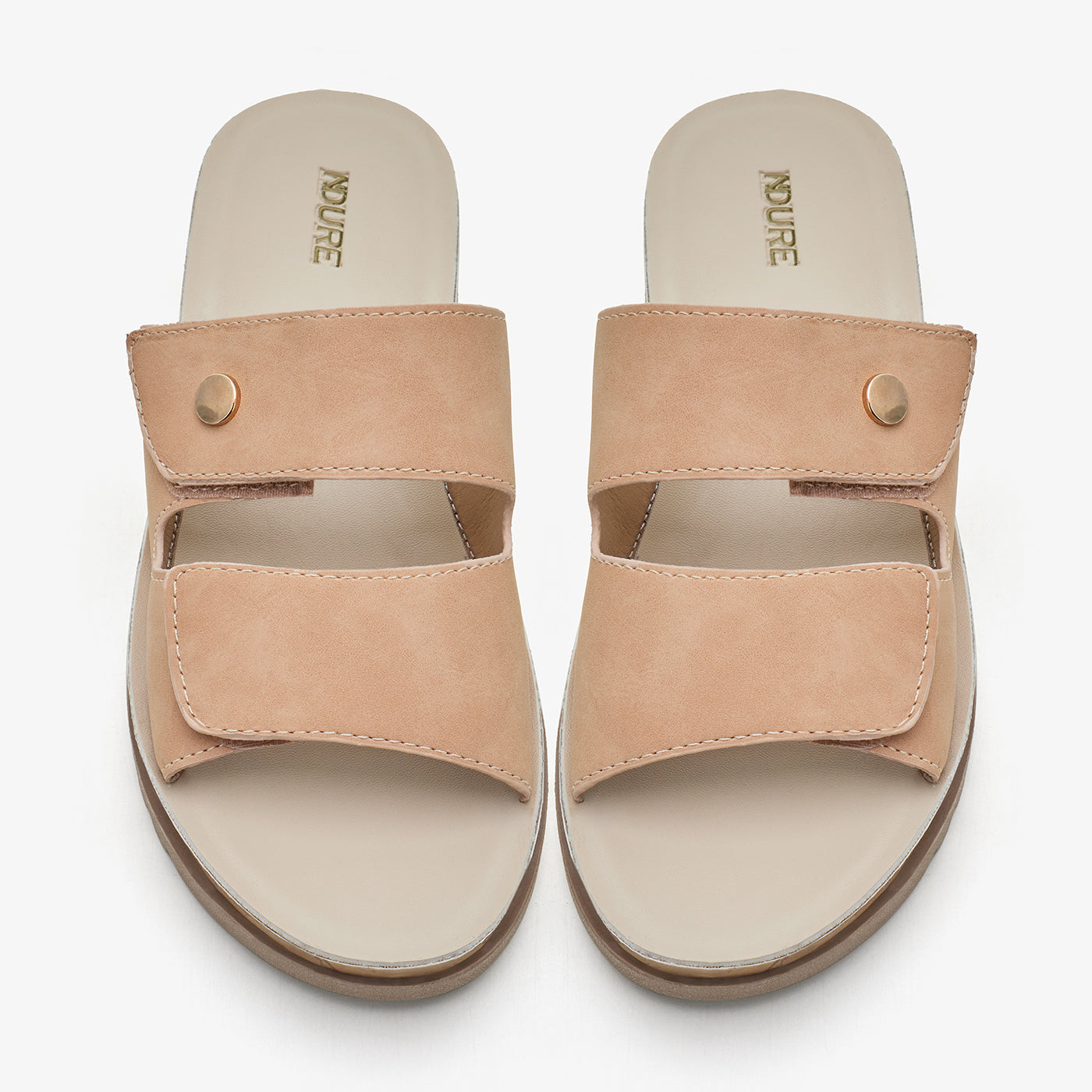 Women's Double-Strap Wedge Slides
