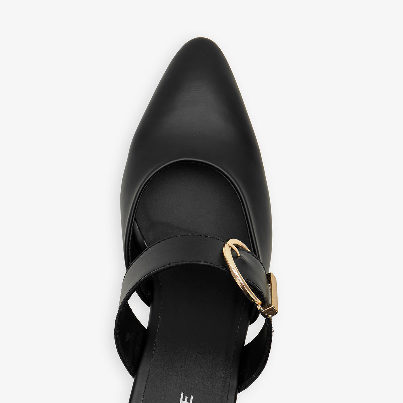 Women's Buckle Strap Mule Heels