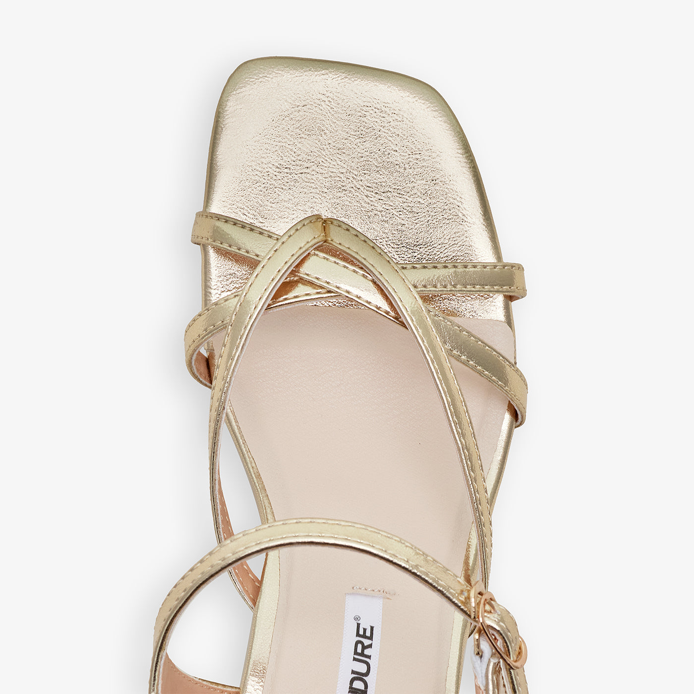 Women's Metallic Kitten Heel Sandals