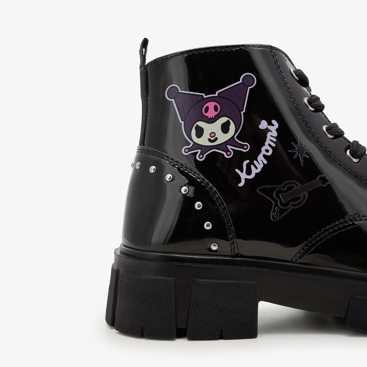 Girls’ Patent Lace-Up Boots