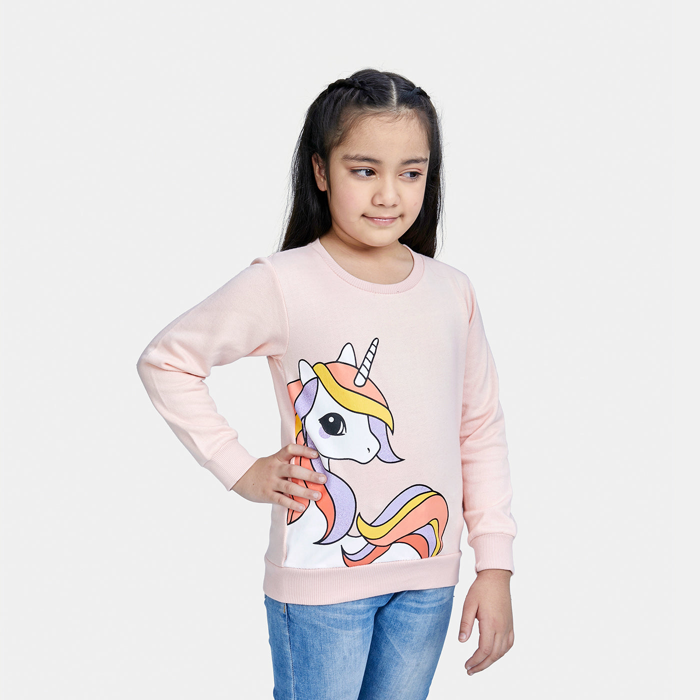 Girls' Unicorn Fleece Sweatshirt