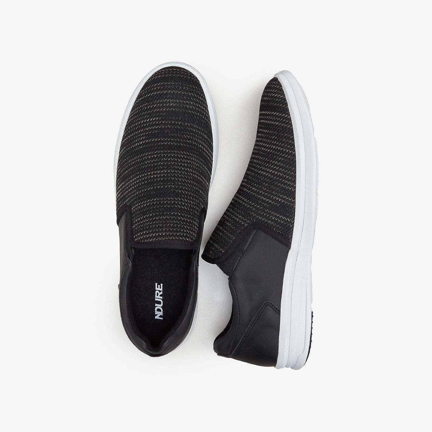Buy BLACK Slip-On Sports Shoes for Men – Ndure.com