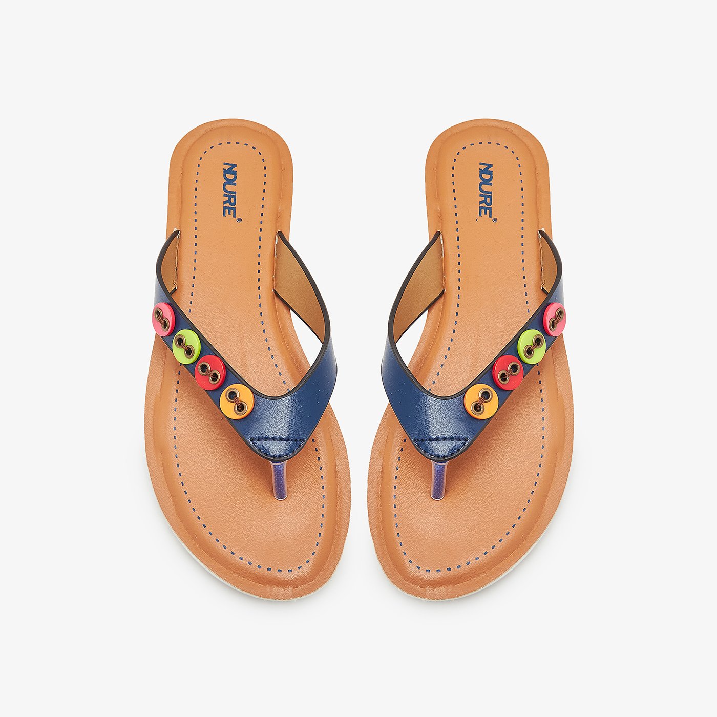 Buttoned Chappals for Girls